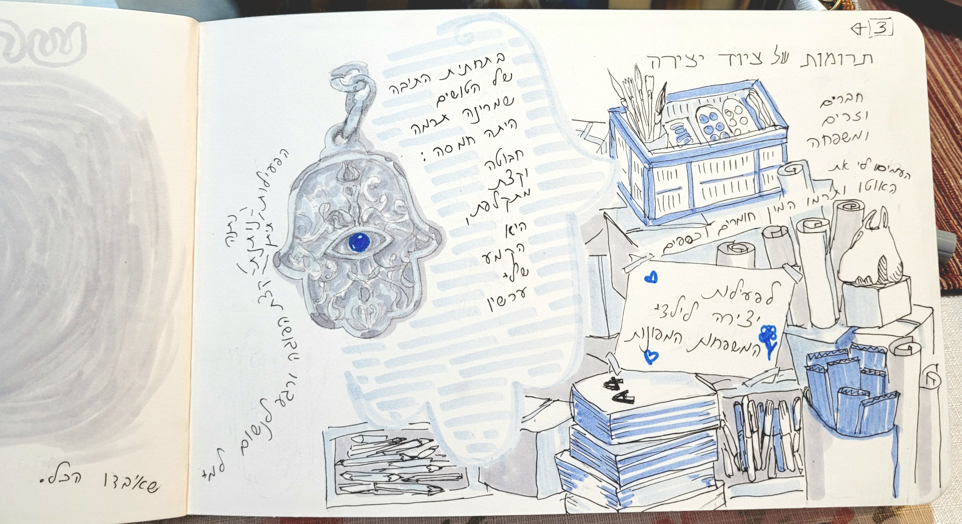 Sketchbook Drawing -  Israel